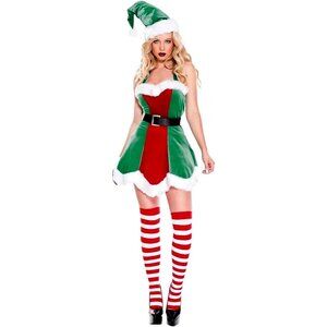 Sexy Christmas North Pole Elf Costume Festive Santa's Helper Fancy Dress…